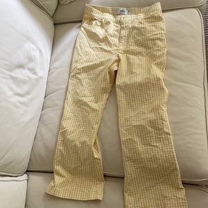 Yellow gingham pants